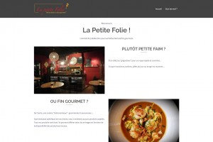 Site internet du restaurant La Petite Folie (Nord).